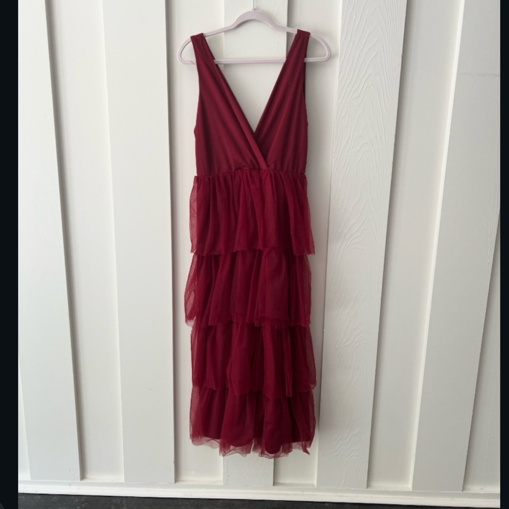 Elegant Red Sleeveless Maxi Dress